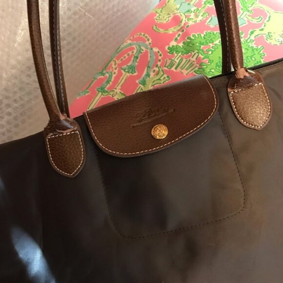 Longchamp LE PLIAGE S HANDBAG Brown Tote Bag - Picture 9 of 11
